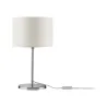 Lampe à poser Tessa max 1x40W E14 Crème Acier brossé 230 V, métal/t...