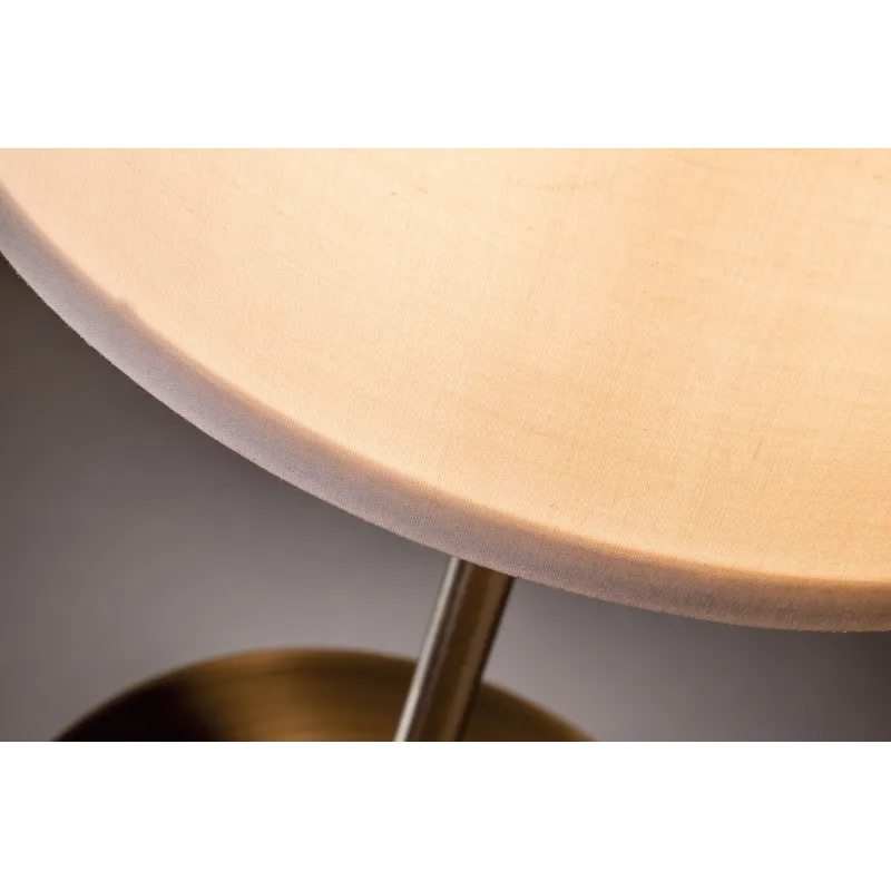 Lampe à poser Tessa max 1x40W E14 Crème Acier brossé 230 V, métal/t...