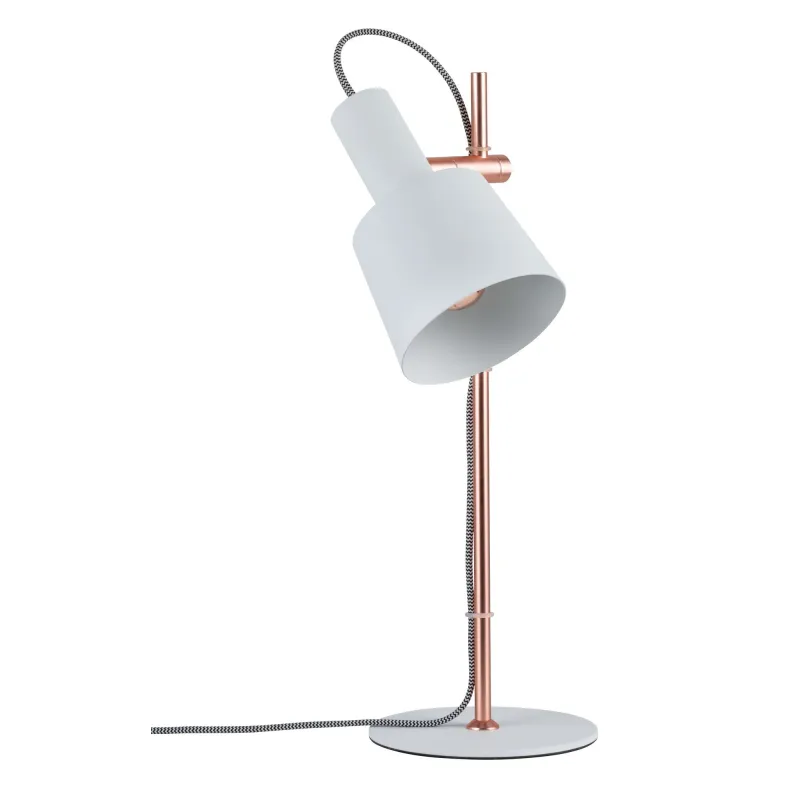 Neordic Haldar lampe de table max 1x20W E14 Blanc/Cuivre mat 230V M...