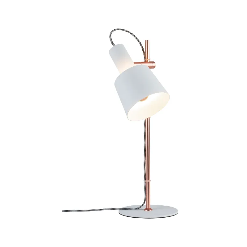 Neordic Haldar lampe de table max 1x20W E14 Blanc/Cuivre mat 230V M...