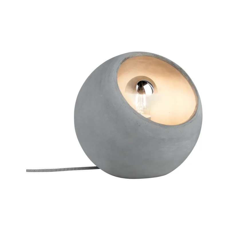 Neordic Ingram lampe de table max 1x10W E27 Gris 230V Béton - Pas cher