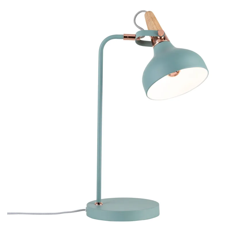 Neordic Juna lampe de table max 1x20W E14Vert doux/Cuivre/Bois 120V...
