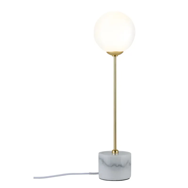 Neordic Moa lampe de table max 1x10W G9 Blanc/Doré mat 230V Verre/M...