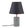 Neordic Tem lampe de table max 1x20W E27 Gris/Cuivre 230V Tissu/Bét...