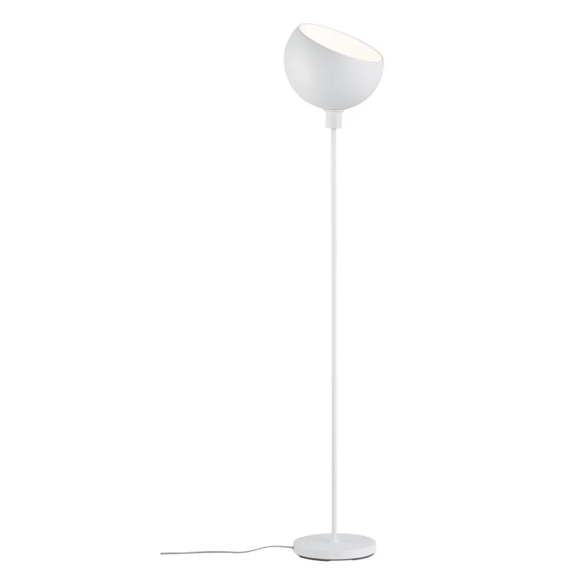 Lampadaire Gambia max.1x60W Blanc dépoli 230V Métal  - Pas cher