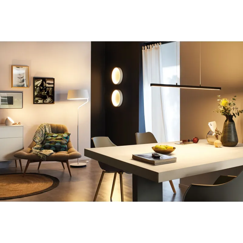 Lampadaire LED Belaja 22 W Blanc/Chrome mat gradable variable