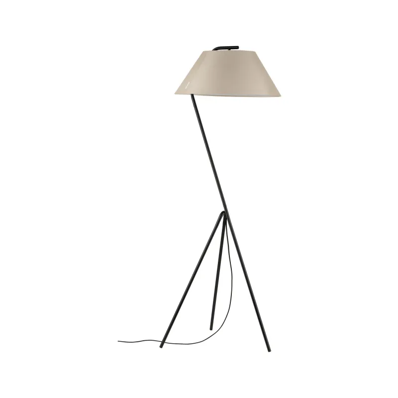 Lampadaire Neordic Narve max 1x60W E27 Beige/noir 230V Tissu/métal ...
