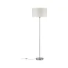 Lampadaire Tessa max 1x60W E27 Crème Acier brossé 230 V, métal/tiss...