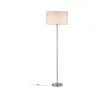 Lampadaire Tessa max 1x60W E27 Crème Acier brossé 230 V, métal/tiss...