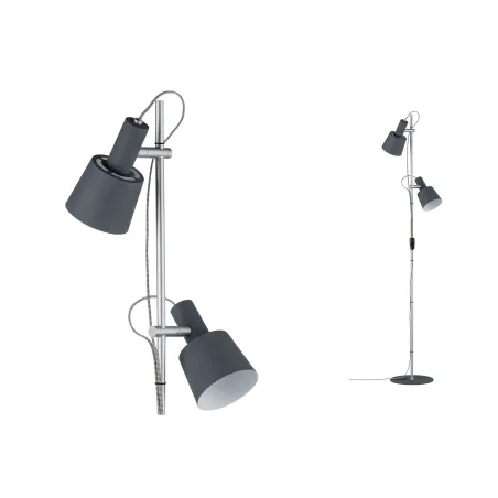 Neordic Haldar lampadaire max2x20W E14 Gris foncé Mat 230V Métal - ...