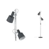 Neordic Haldar lampadaire max2x20W E14 Gris foncé Mat 230V Métal - ...