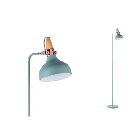 Neordic Juna lampadaire max 1x20W E14 Vert doux/Cuivre/Bois 120V Mé...