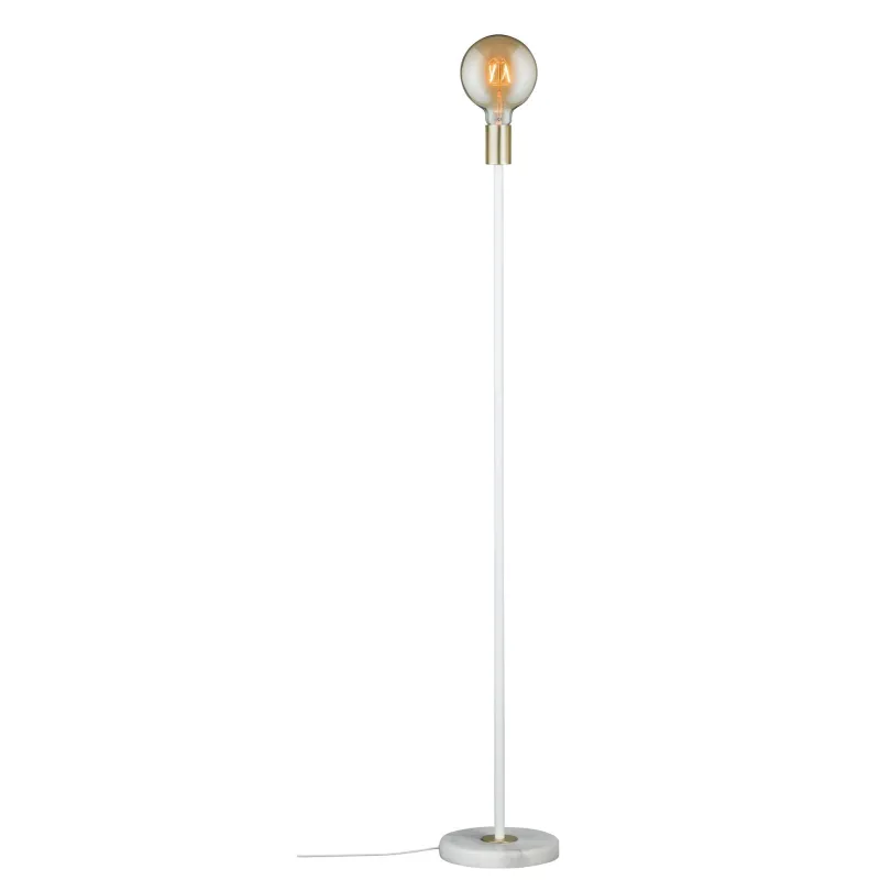 Neordic Nordin Lampadaire max 1x20W E27 Blanc/Doré mt 230V Marbre/M...