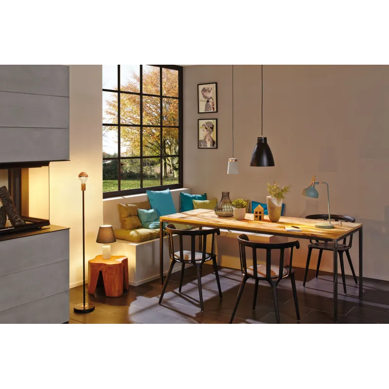 Neordic Nordin Lampadaire max 1x20W E27 Blanc/Doré mt 230V Marbre/M...