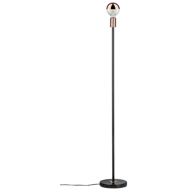 Neordic Nordin Lampadaire max 1x20W E27 Noir/Cuivre mat 230V Marbre...