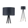 Neordic Rurik Lampadaire max 1x20W E27 Gris/Bois 230V Tissu/Métal/B...