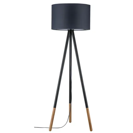 Neordic Rurik Lampadaire max 1x20W E27 Gris/Bois 230V Tissu/Métal/B...