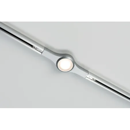 Connecteur en ligne URail LED 5,8W chrome mat 230V Métal reglable