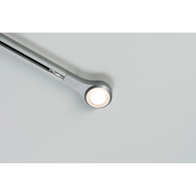 Embout URail spot led 5,8W chrome mat 230V Métal reglable gradable