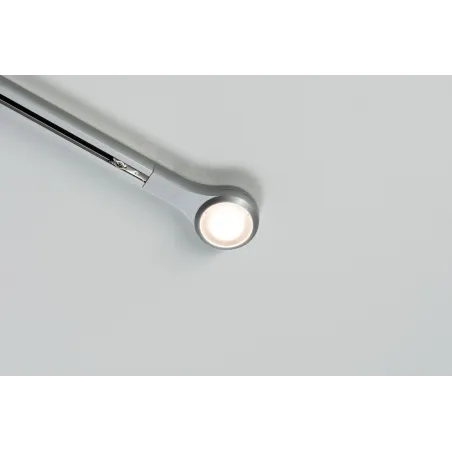 Embout URail spot led 5,8W chrome mat 230V Métal reglable gradable