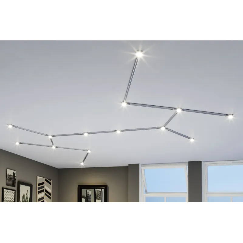 Embout URail spot led 5,8W chrome mat 230V Métal reglable gradable