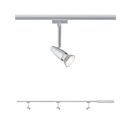 Kit URail Barelli max. 3x GU10 chrome mat/chrome 230V metal/Syn 1.2m