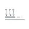 Kit URail Barelli max. 3x GU10 chrome mat/chrome 230V metal/Syn 1.2m