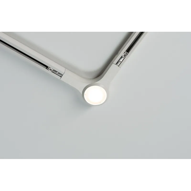 Connecteur en L URail spot LED 1x5,8W Blanc 230V Métal reglable