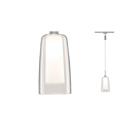 Pendulum Arido II URail LED 1x5W GU10 chrome mat/clair/satin 230 V Métal/verre