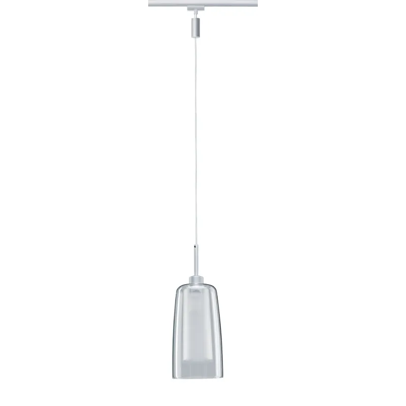 Pendulum Arido II URail LED 1x5W GU10 chrome mat/clair/satin 230 V Métal/verre