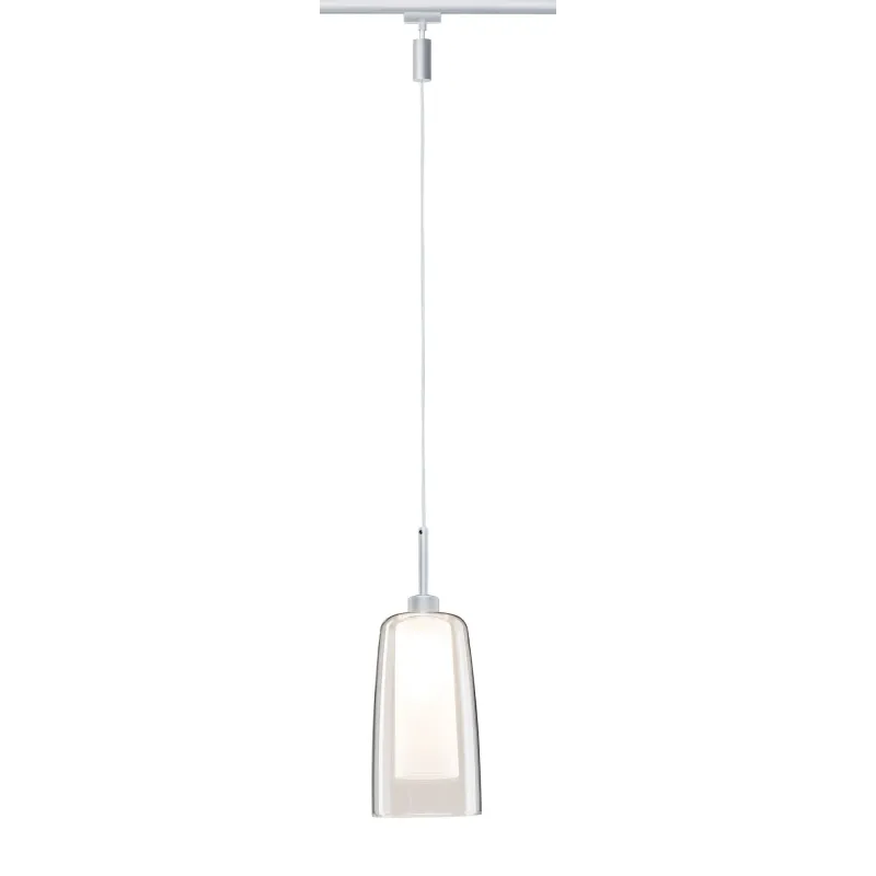 Pendulum Arido II URail LED 1x5W GU10 chrome mat/clair/satin 230 V Métal/verre