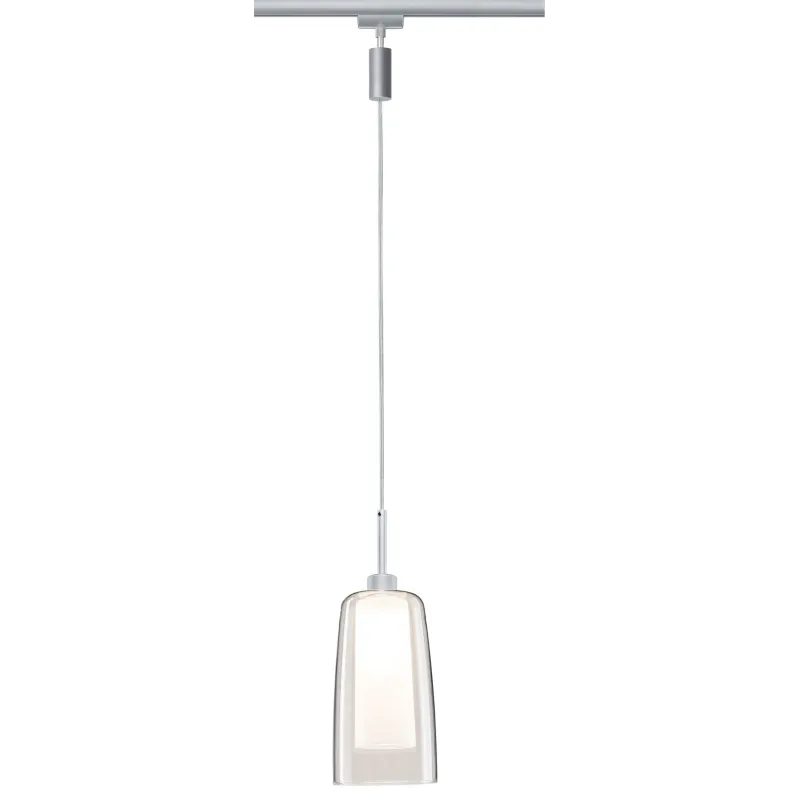 Pendulum Arido II URail LED 1x5W GU10 chrome mat/clair/satin 230 V Métal/verre