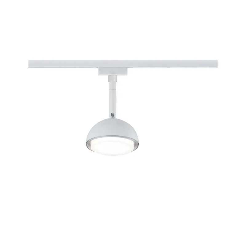 Spot LED URail Hemi Blanc 230 V, métal/plastique