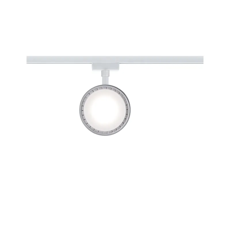Spot LED URail Hemi Blanc 230 V, métal/plastique