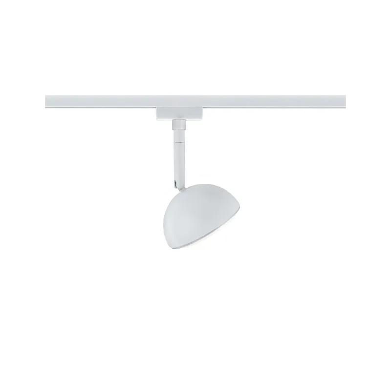 Spot LED URail Hemi Blanc 230 V, métal/plastique