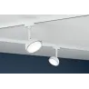 Spot LED URail Hemi Blanc 230 V, métal/plastique