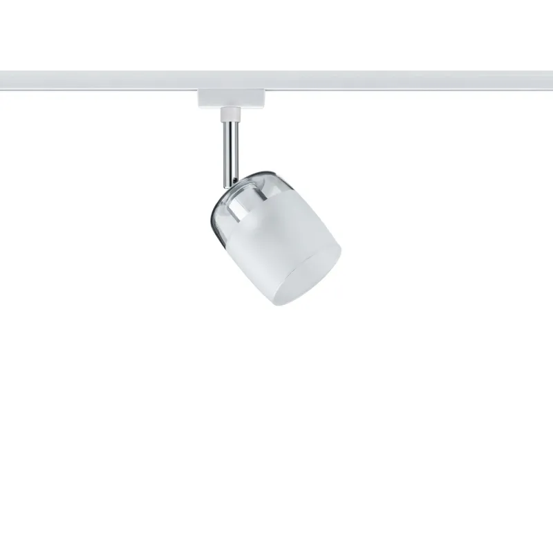URail Spot Blossom blanc clair-/verre satiné sans ampoule, max. 10 W G9 