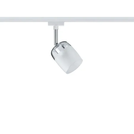URail Spot Blossom blanc clair-/verre satiné sans ampoule, max. 10 W G9 