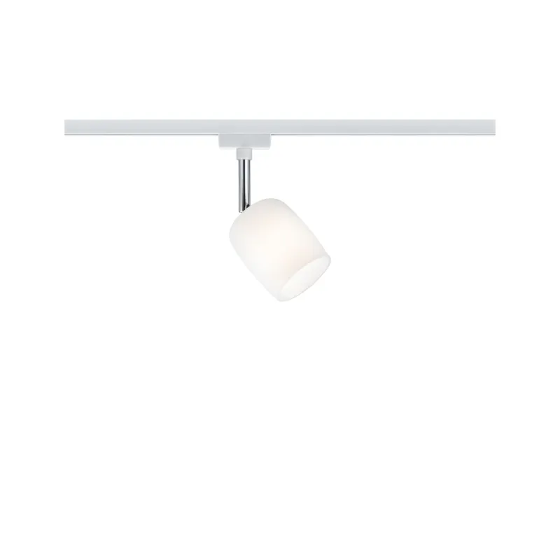 Spot URail Blossom blanc verre satiné sans ampoule, max. 10 W G9