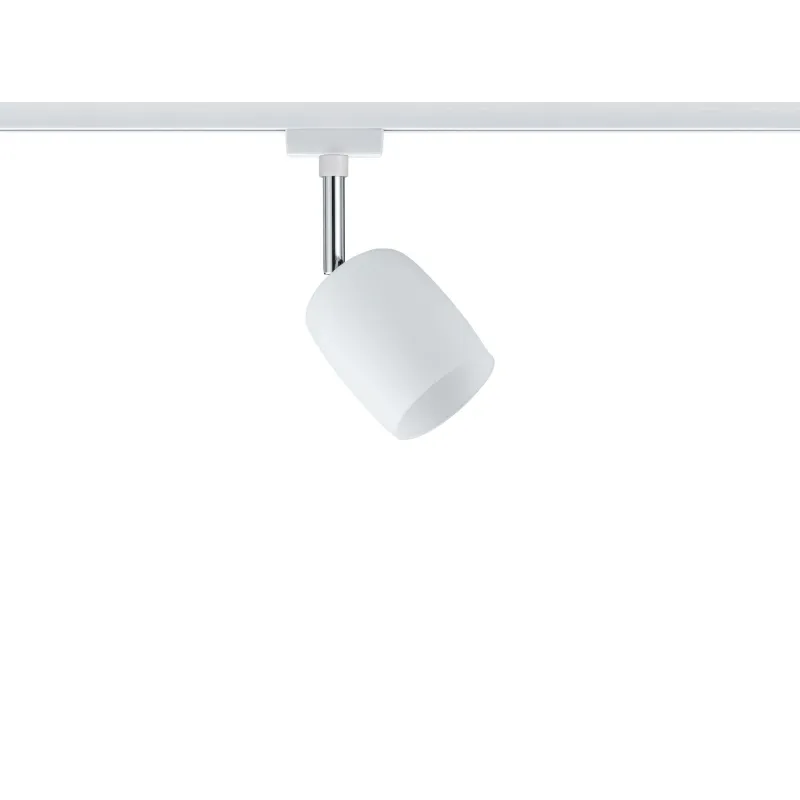 Spot URail Blossom blanc verre satiné sans ampoule, max. 10 W G9