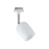 Spot URail Blossom blanc verre satiné sans ampoule, max. 10 W G9