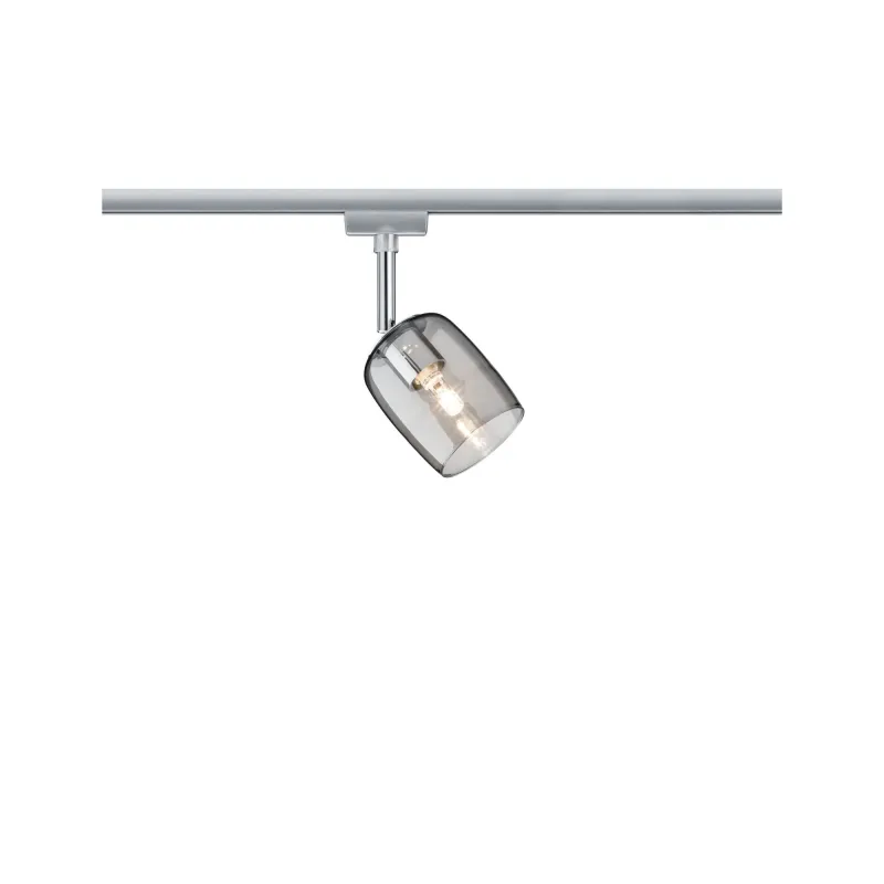 URail Spot Blossom chrome matt verre fumée sans ampoule, max. 10 W G9 