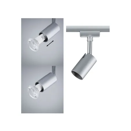 Spot Système URail Pure max. 1x10W GU10 chrome mat/chrome 230V metal/Syn