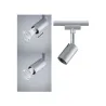 Spot Système URail Pure max. 1x10W GU10 chrome mat/chrome 230V metal/Syn