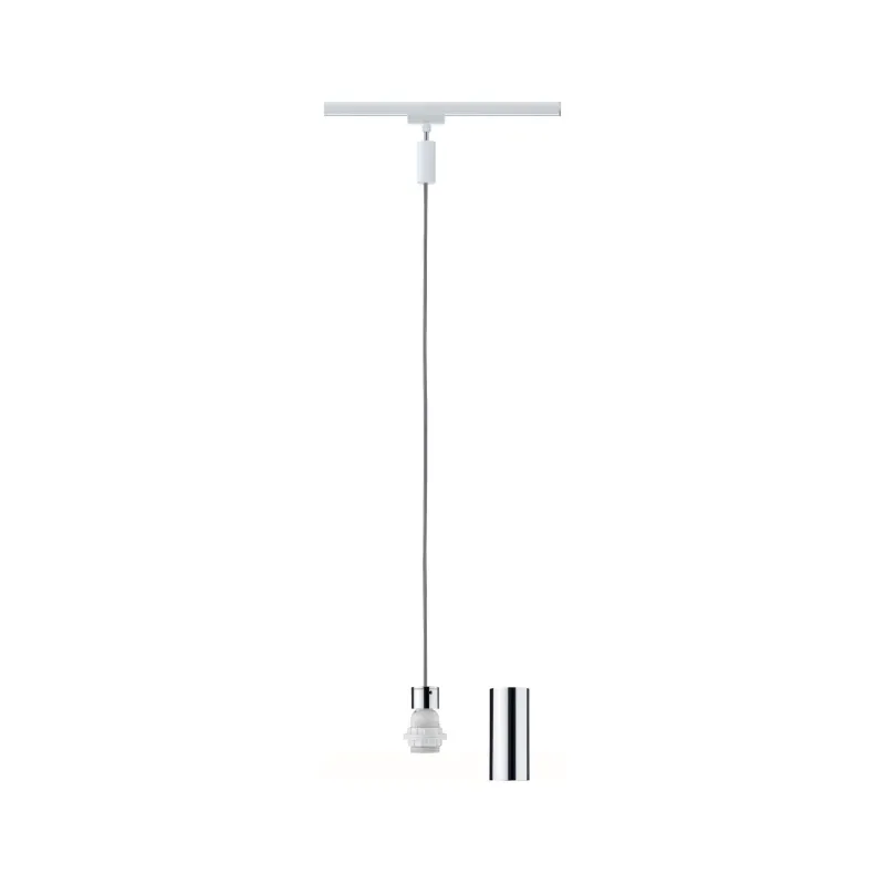 Suspension URail 2Easy Basic max. 1x20 W E27 Blanc/chrome 230 V metal/Syn