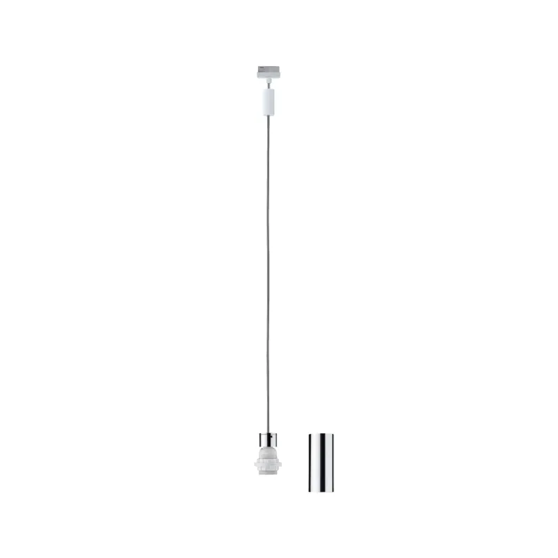 Suspension URail 2Easy Basic max. 1x20 W E27 Blanc/chrome 230 V metal/Syn
