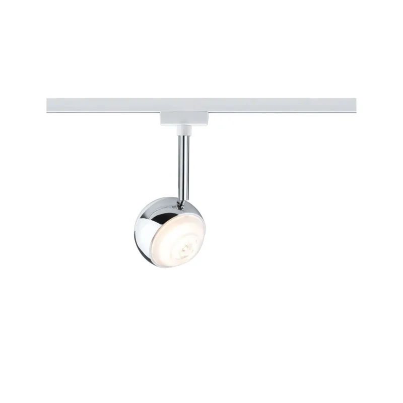 Système URail LED Spot Capsule II 1x6 W Blanc/chrome 230 V metal/Syn reglable