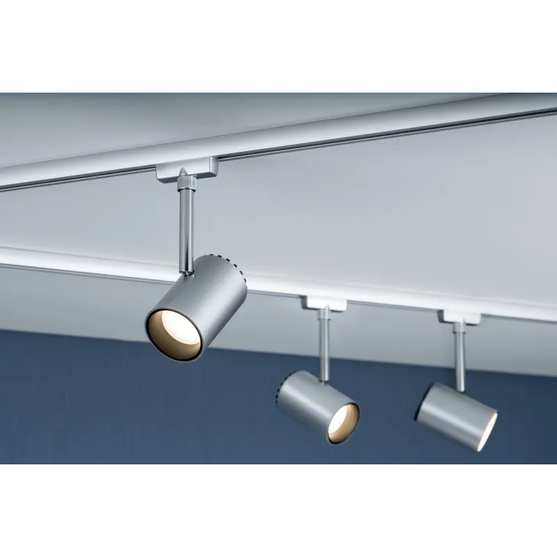 Système URail LED Spot Shine 1x5W chrome mate 230V Met/Syn - Pas cher
