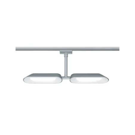 Système URail spot Dipper 2x8W chrome matt/Blanc 230 V metal/Syn reglable