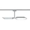 Système URail spot Dipper 2x8W chrome matt/Blanc 230 V metal/Syn reglable